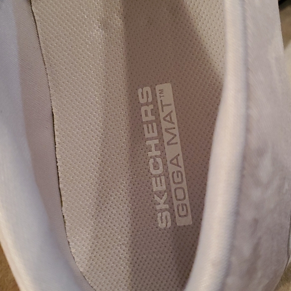SKECHERS  Slip On Shoes Goga Mat Insoles Grey & White Tie Dye Size 7 Wide - Picture 7 of 9